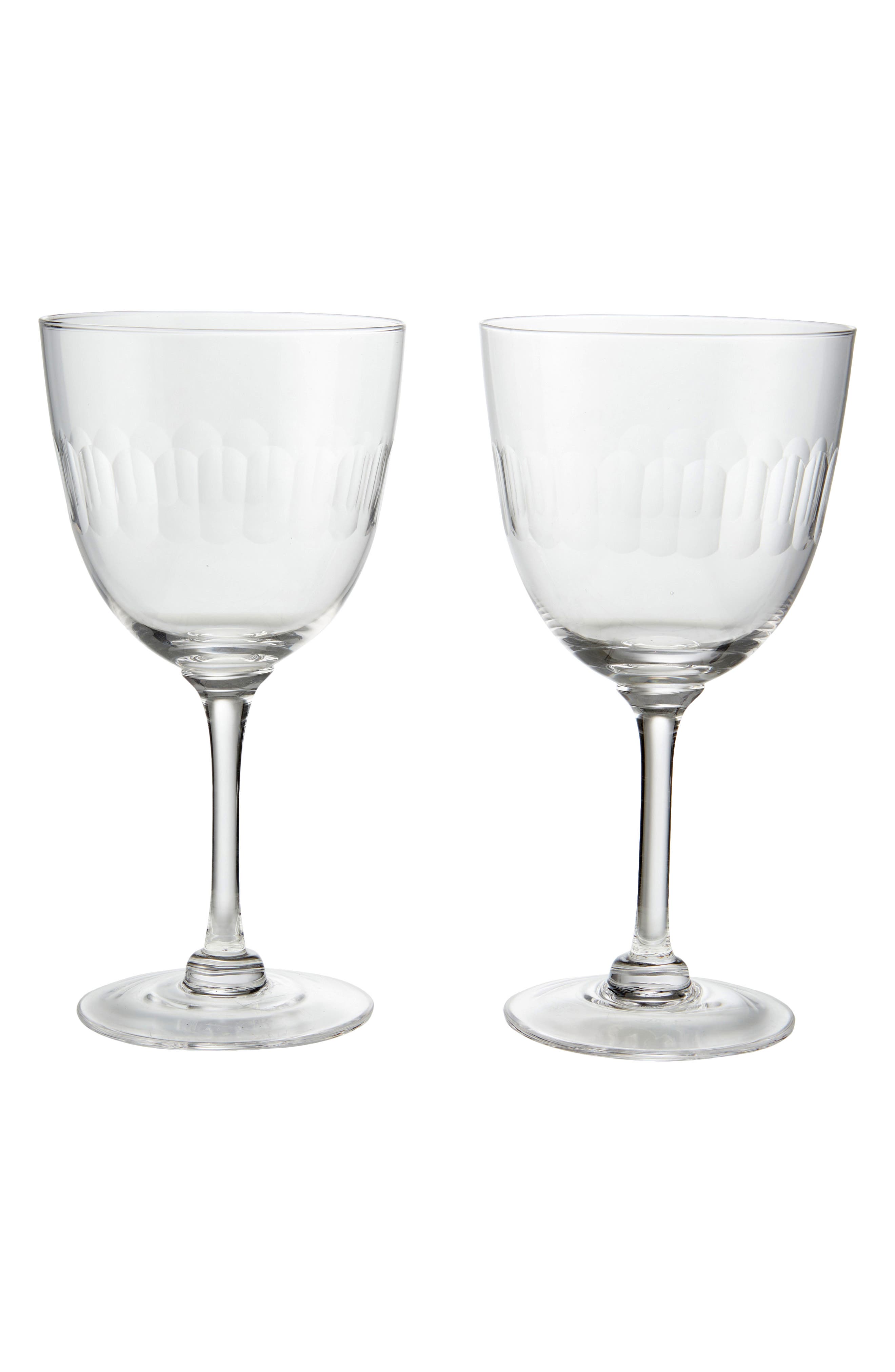 The Vintage List Set of 2 Crystal Wine Glasses in Lens 