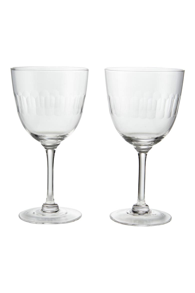 Set of 2 Crystal Wine Glasses, Main, color, LENS