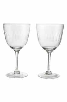 The Vintage List Set of 2 Crystal Wine Glasses
