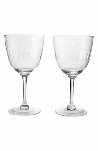 Set of 2 Crystal Wine Glasses