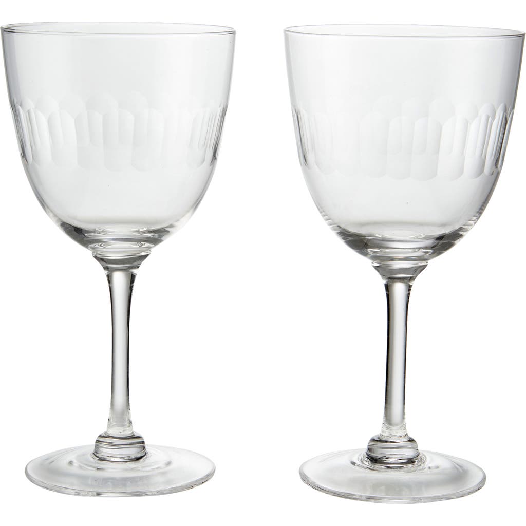 The Vintage List Set Of 2 Crystal Wine Glasses In Transparent