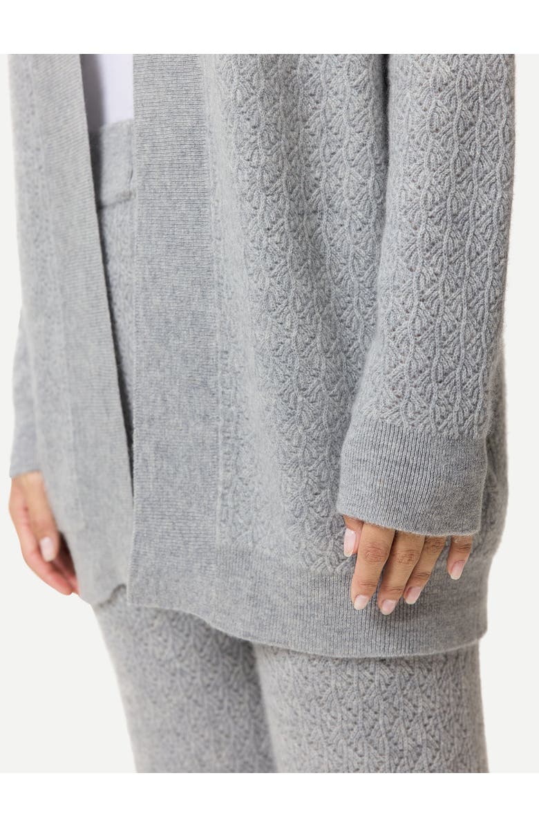 Gobi Cashmere Ajour Knit Open front Cardigan, Alternate, color, High Rise