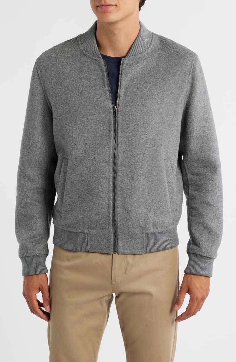 Robert Barakett Jake Felted Bomber Jacket, Alternate, color, Light Grey