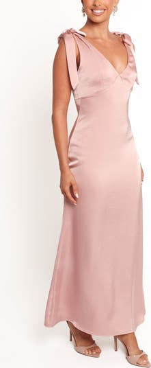 Claudine Satin Evening Dress