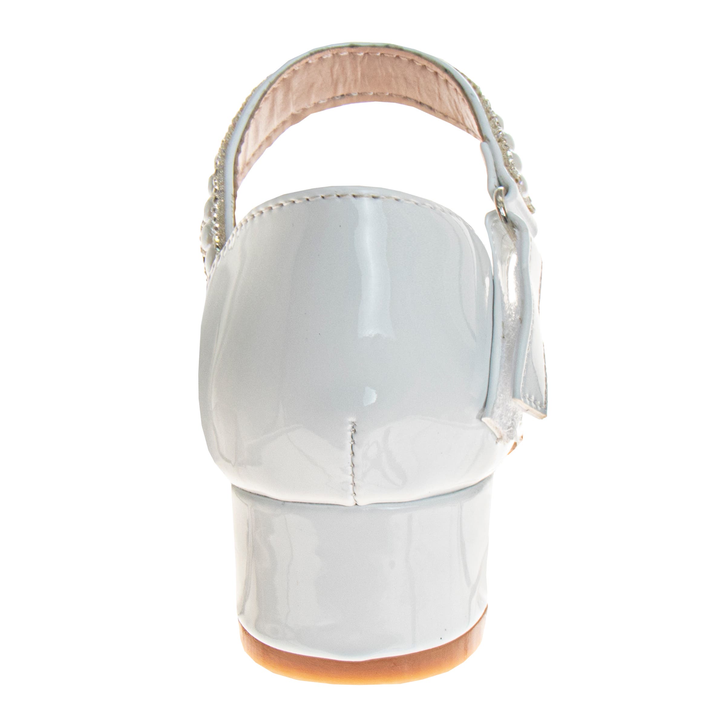 Laura Ashley Rhinestones Low Heeled Dress Shoes, Alternate, color, White Patent