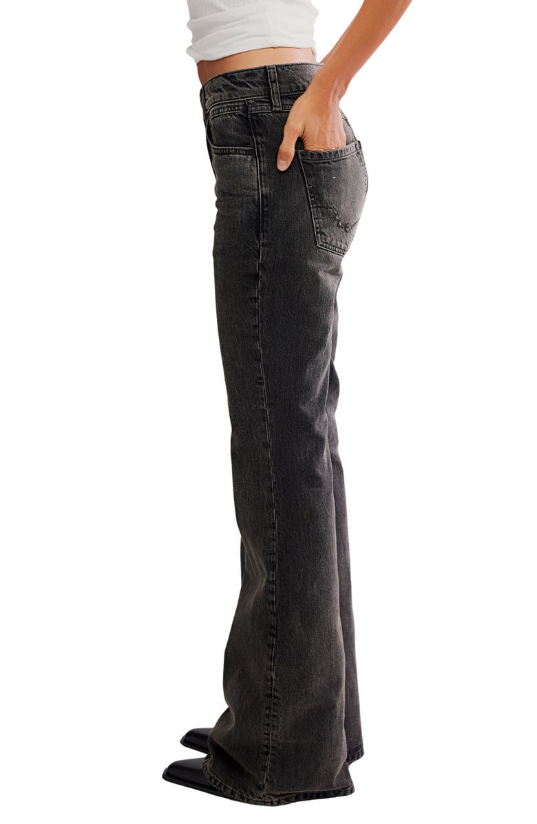 Free People West Coast Relaxed Jeans, Alternate, color, Berry