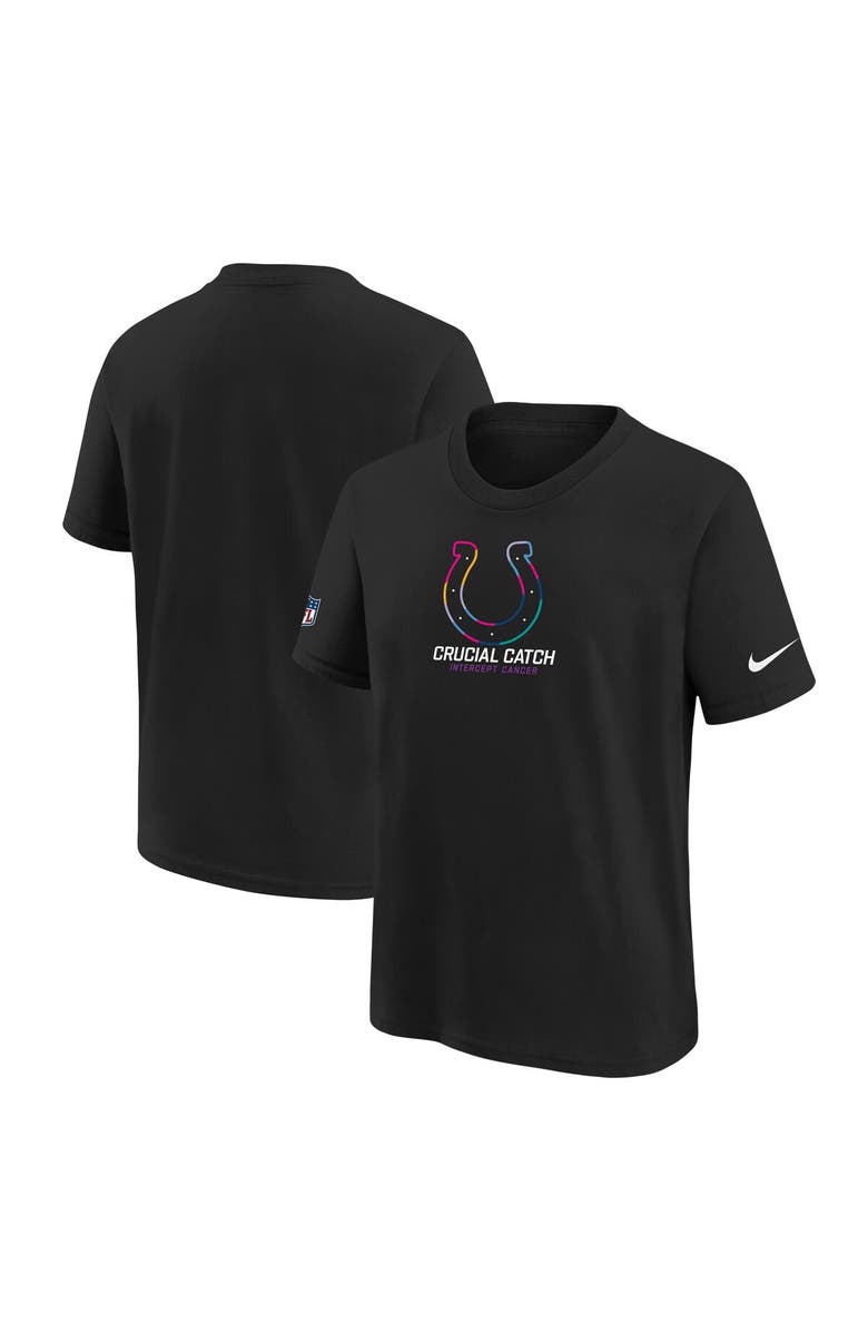Nike Youth Nike Black Indianapolis Colts 2024 NFL Crucial Catch T-Shirt, Alternate, color, Black