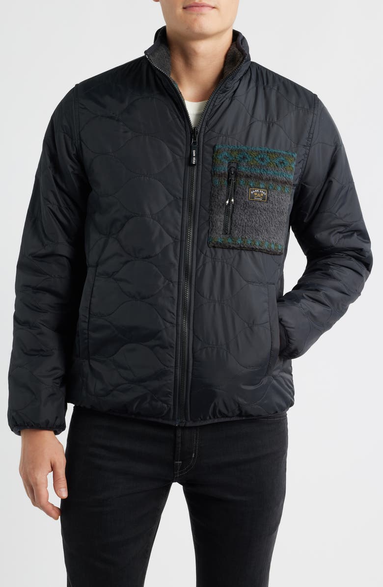 DARK SEAS Los Osos Quilted Jacket, Alternate, color, Black