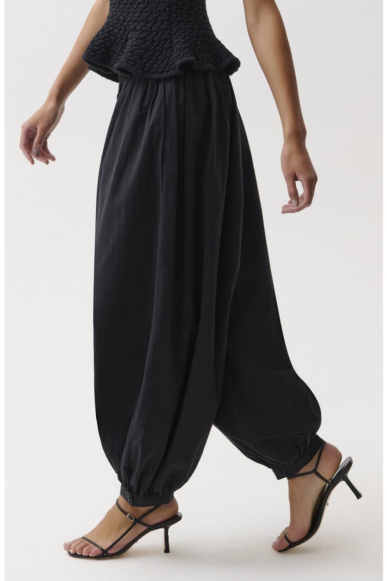 Liya Relaxed Balloon Pants, Alternate, color, NOIR
