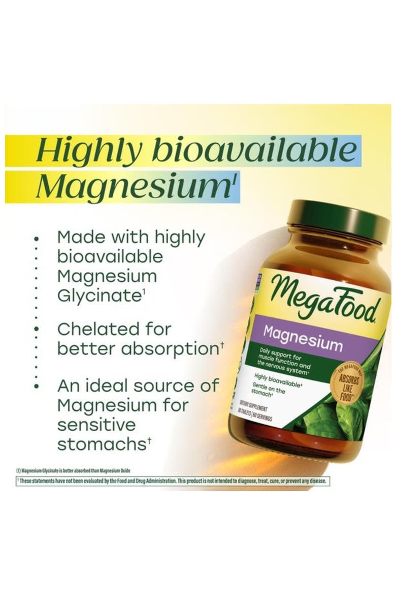 Magnesium Supplement, Chelated, Vegan, Gluten Free, Non-GMO, 60 Tablets, Alternate, color, None