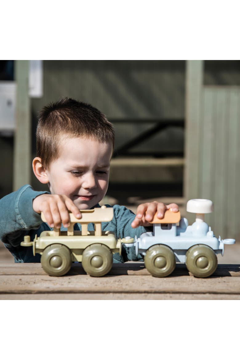 Bio Train Set with 2 Linking Toy Train Cars, Alternate, color, Multicolored