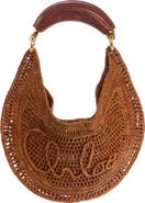 Chloé Summer Banana Crochet Raffia Hobo Bag