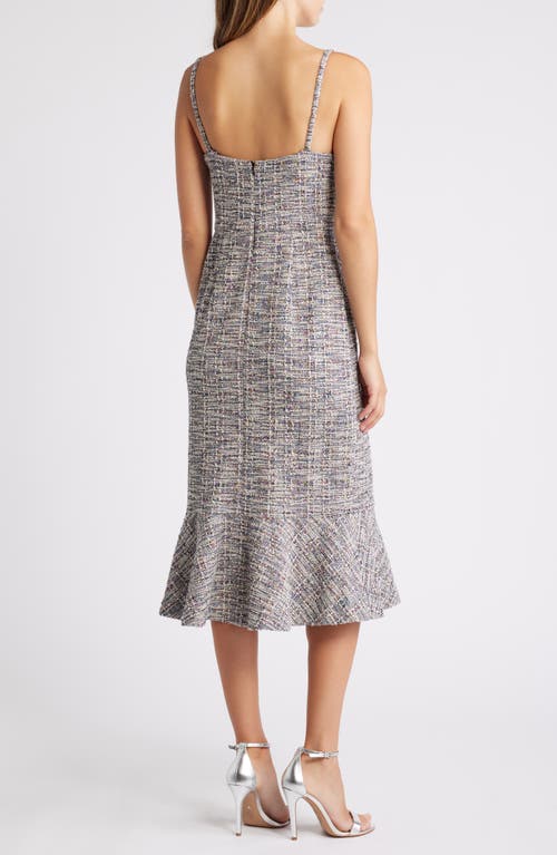 HUTCH HUTCH RUFFLE TWEED MIDI DRESS 