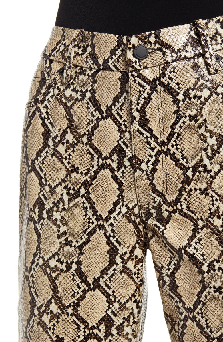 Good American Good Classic Snakeskin Print Pants, Alternate, color, 