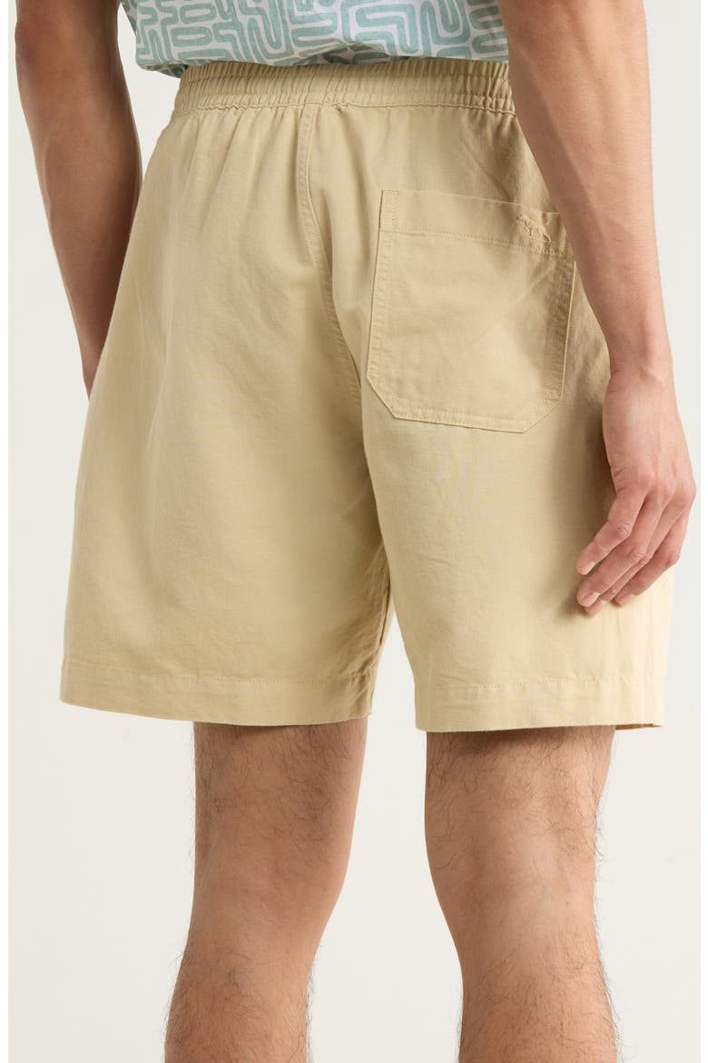 Burnbridge Linen & Cotton Shorts, Alternate, color, STONE