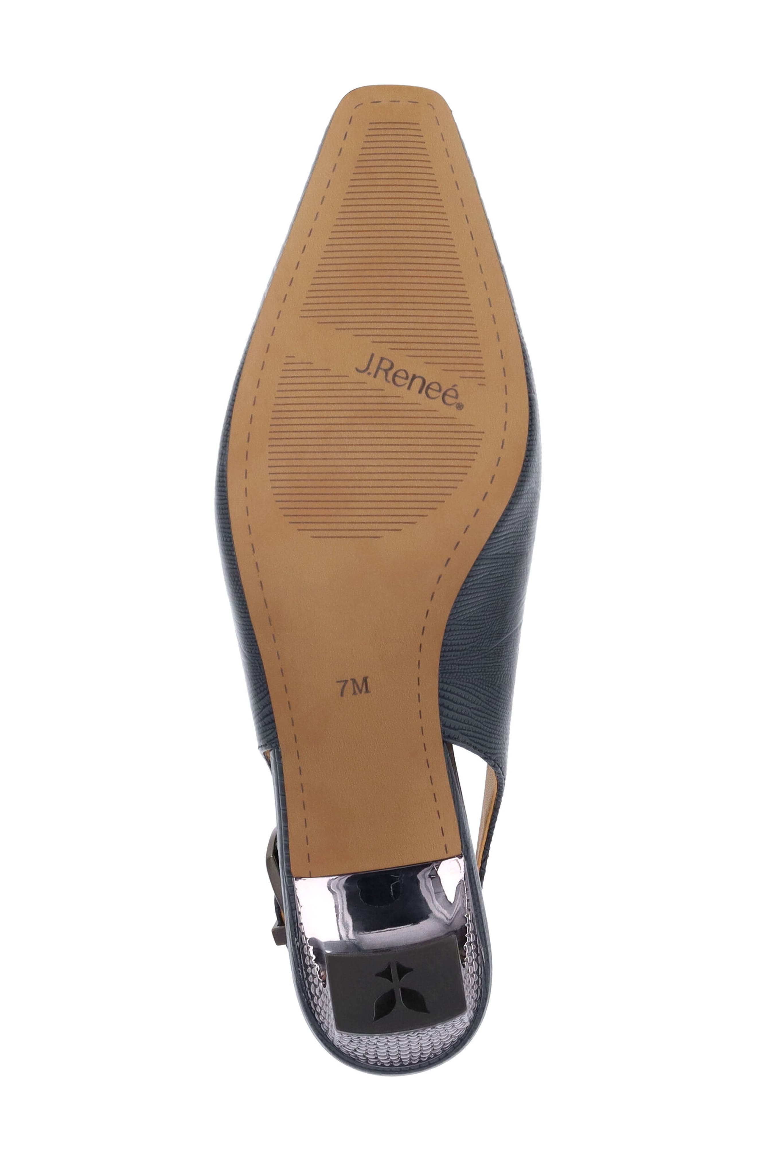 Hadyn Lizard Embossed Slingback Pump, Alternate, color, NAVY