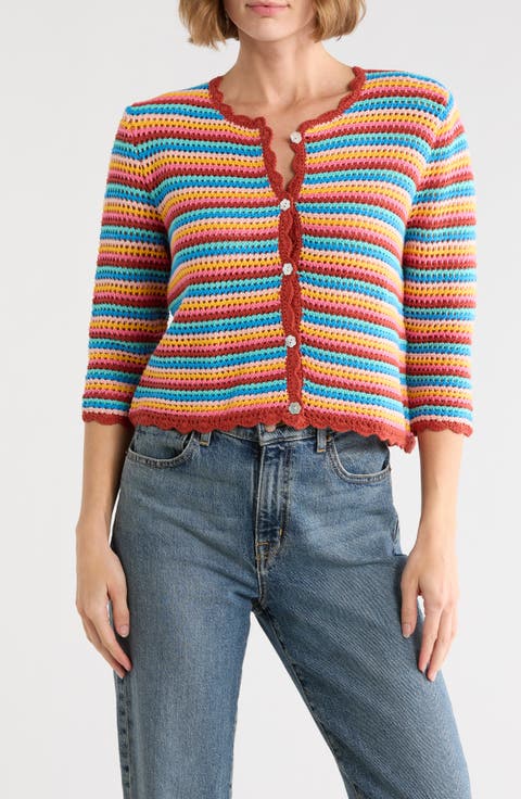 Rainbow Crochet Astrid Cardigan