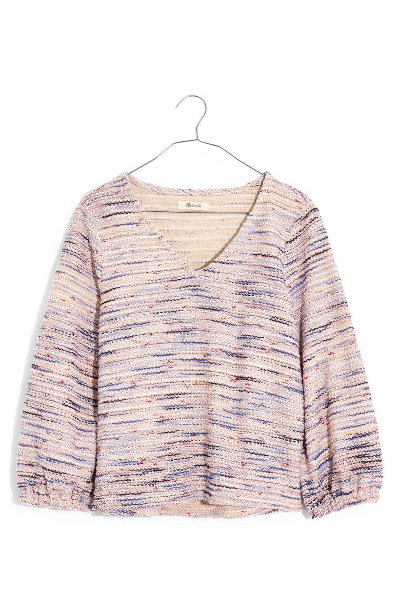 Madewell Daikon Jacquard Knit Top, Alternate, color, 