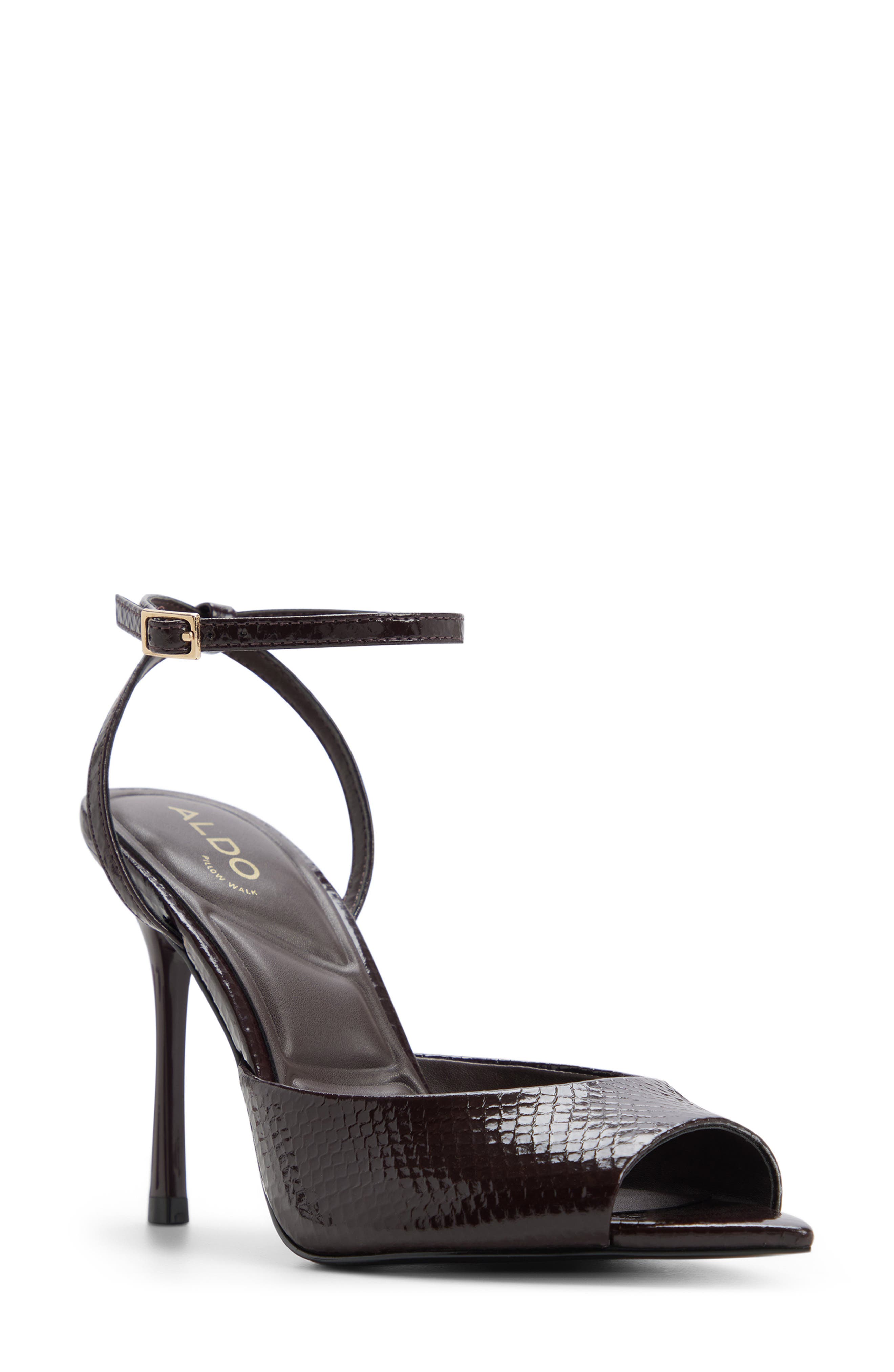 Belen Ankle Strap Pointed Toe Sandal, Main, color, MAROON