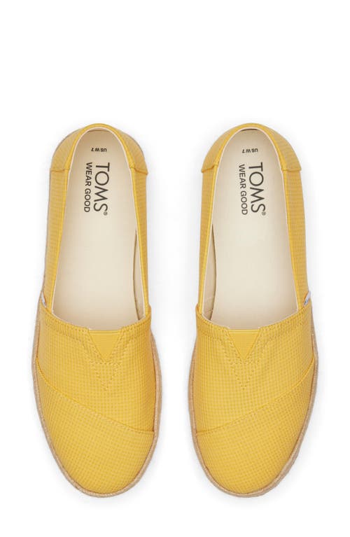 Toms Washed Canvas Platform Sneaker In Yellow