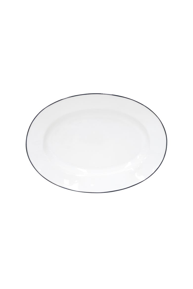 Beja Oval platter, Main, color, White & blue
