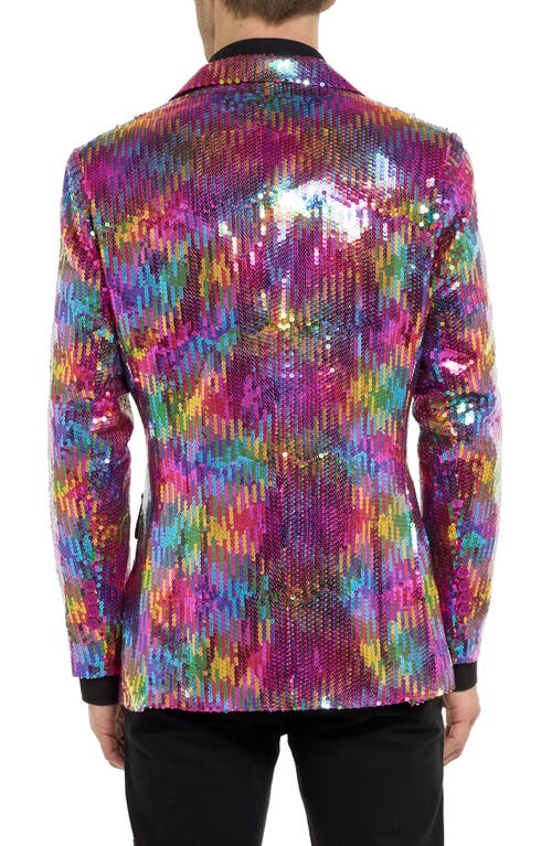 Opposuits Rainbow Sequin Sport Coat In Multi Color