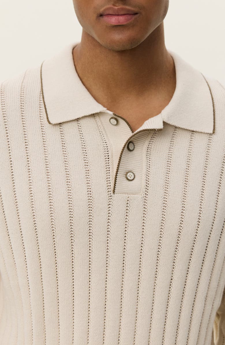 Les Deux Bogart Rugby Polo Sweater, Alternate, color, Ivory