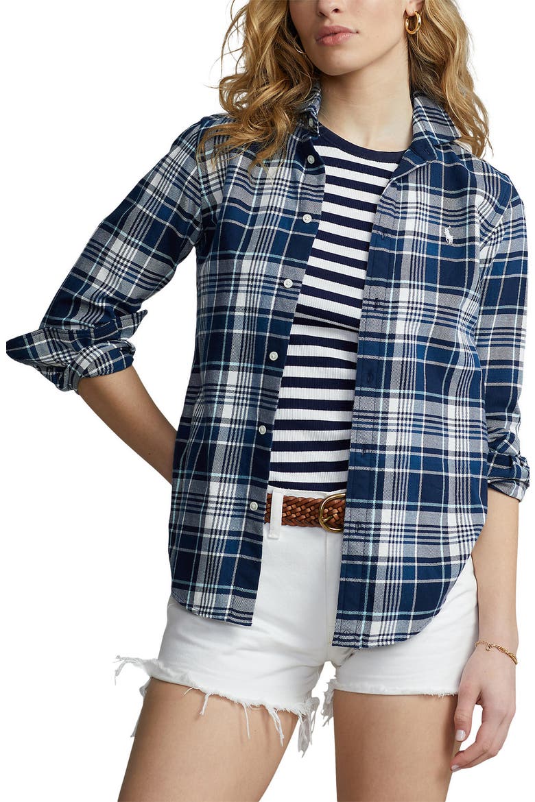 Slim Fit Plaid Cotton Button-Up Shirt video
