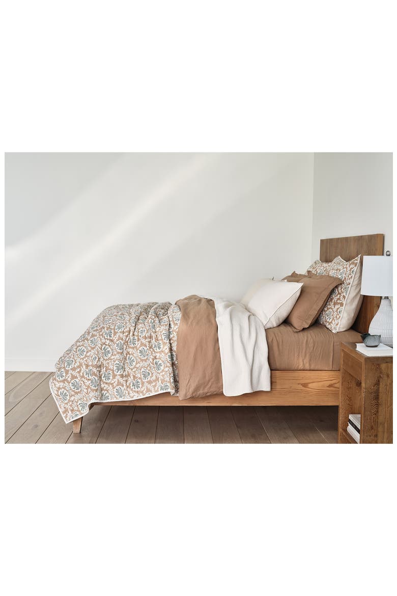 Robles Hand-Stitched Organic Cotton Quilt, Alternate, color, FAWN W/ JUNIPER