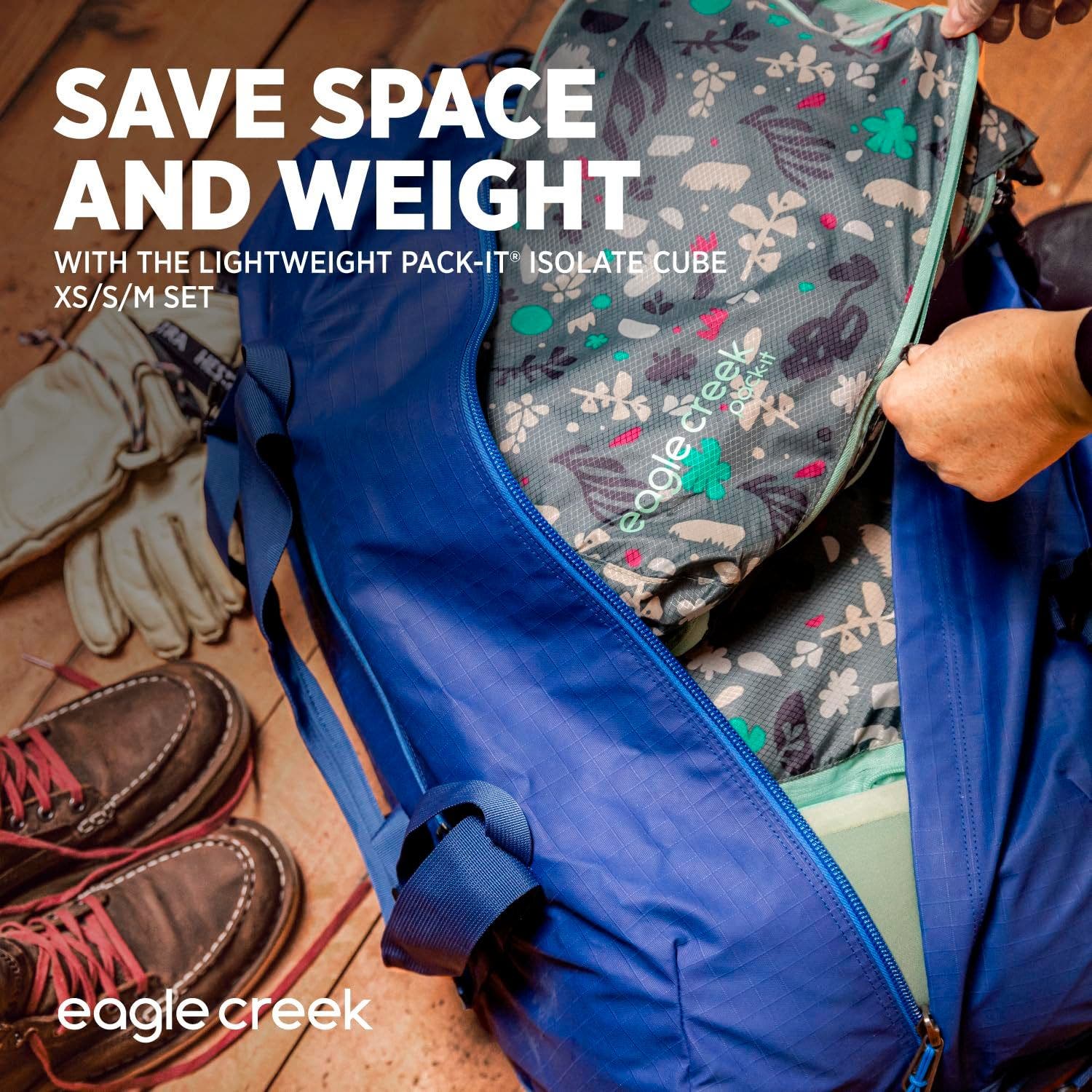 EAGLE CREEK Pack-It Isolate Cube Set XS/S/M, Alternate, color, Black