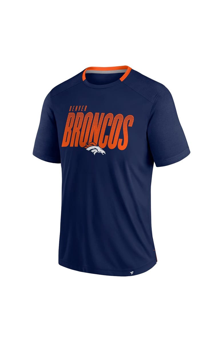 FANATICS Men's Fanatics Navy Denver Broncos Defender Fade Slant T-Shirt, Alternate, color, Navy
