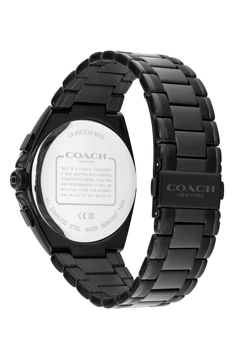 COACH Jackson Bracelet Chronograph Watch, 41.5mm, Alternate, color, Black