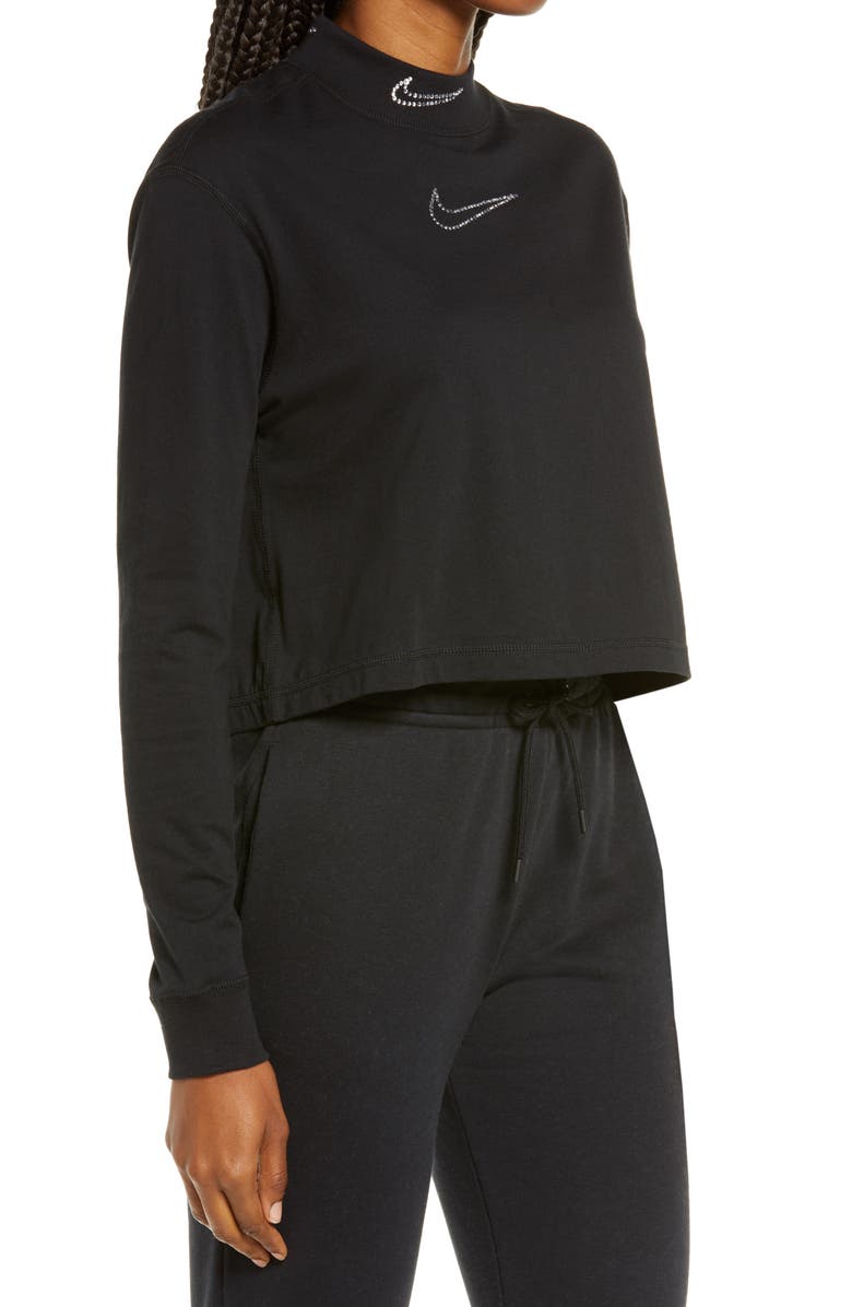 Nike Sportswear Y2K Embellished Mock Neck Crop Top, Alternate, color,