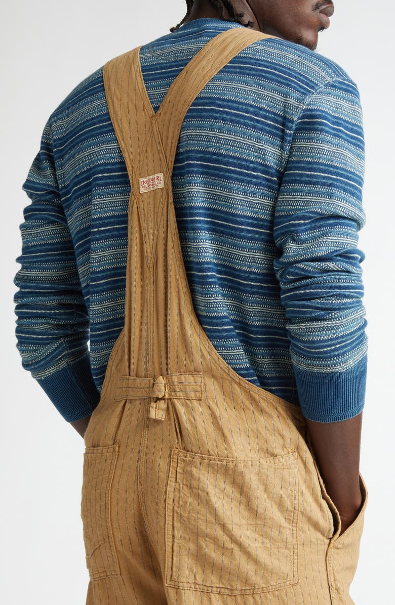 Double RL Stripe Linen & Cotton Overall, Alternate, color,