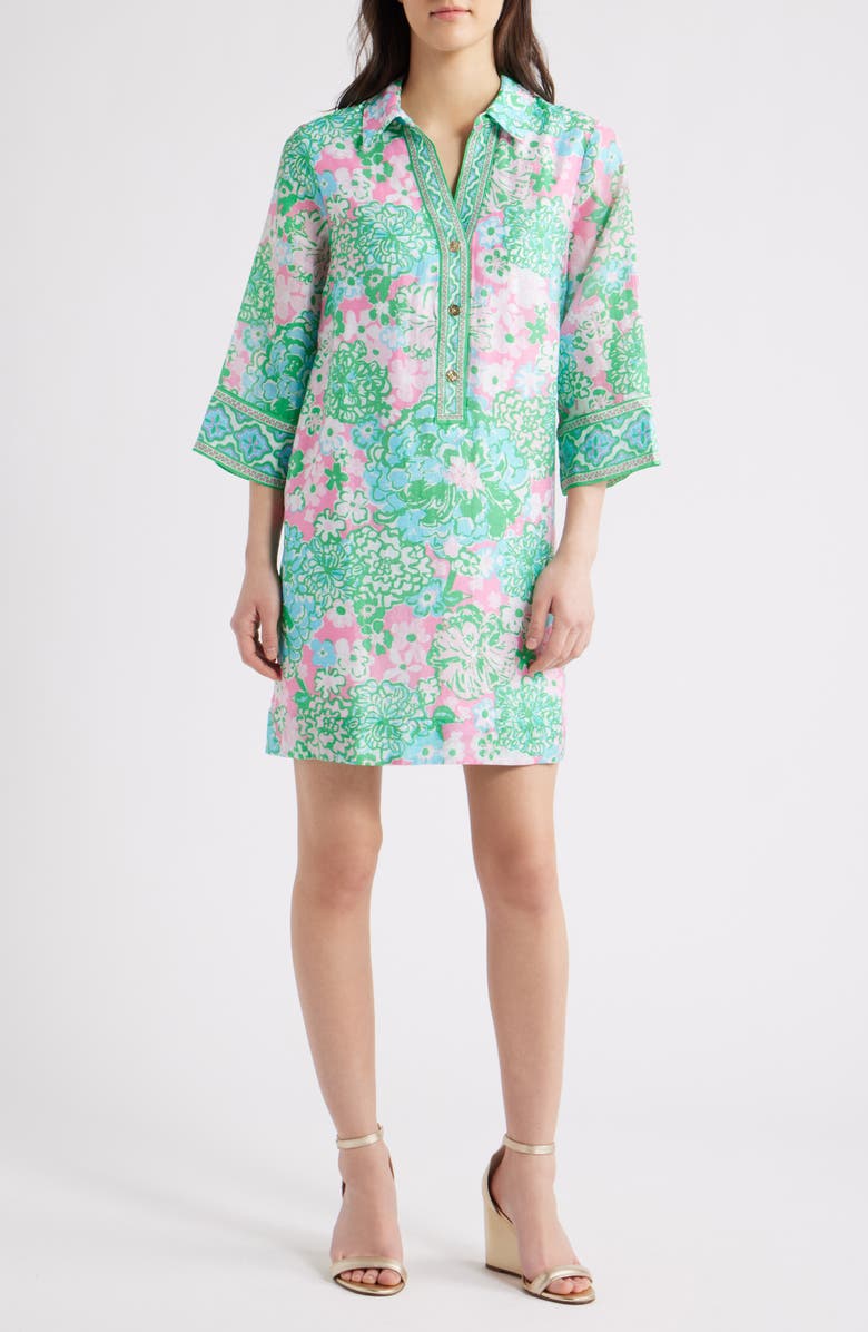 Lilly Pulitzer<sup>®</sup> Daphne Floral Border Print Tunic Dress, Main, color, 