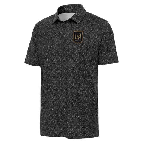 Men's Antigua Black LAFC Figment Polo