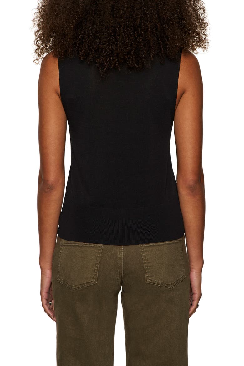 Button-Up Vest, Alternate, color, BLACK