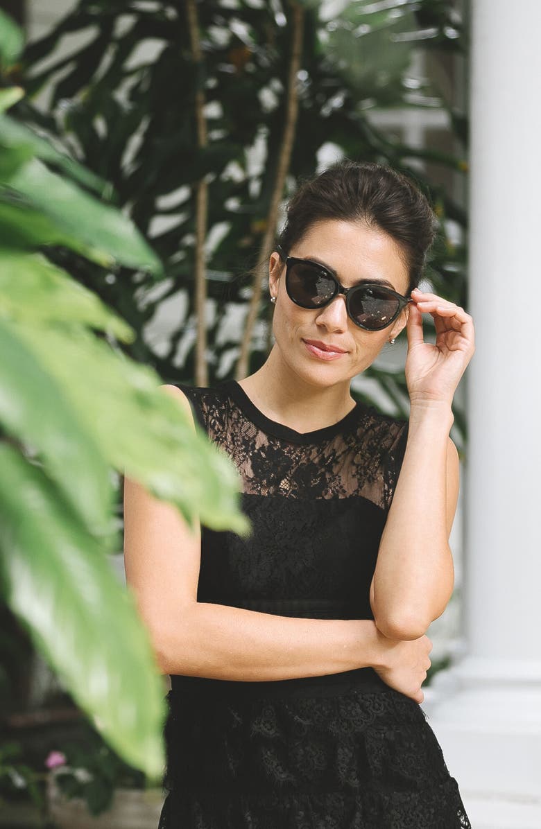 Mohala Eyewear Lana 55mm Medium Nose Bridge Medium Width Polarized Round Sunglasses, Alternate, color, 