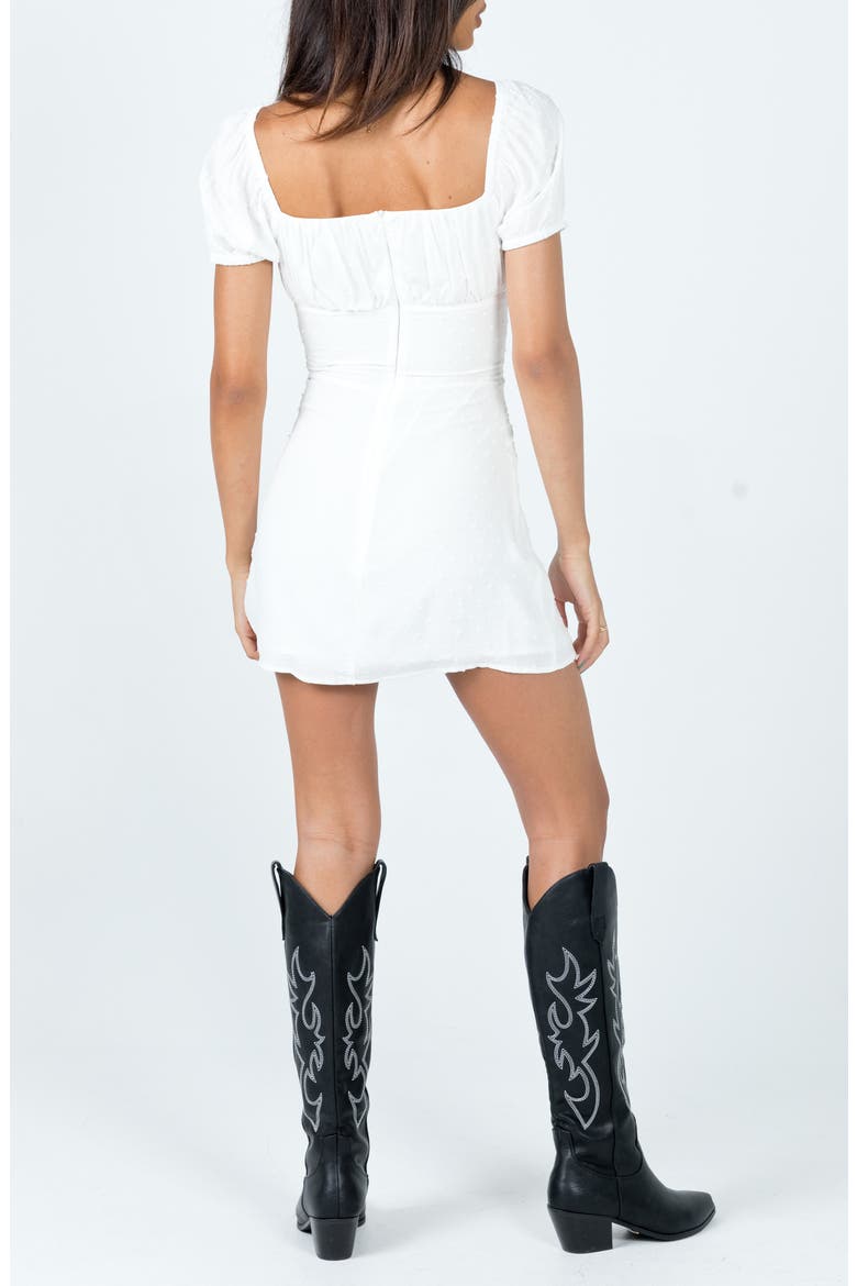 Fauci Lace-Up Minidress, Alternate, color, WHITE
