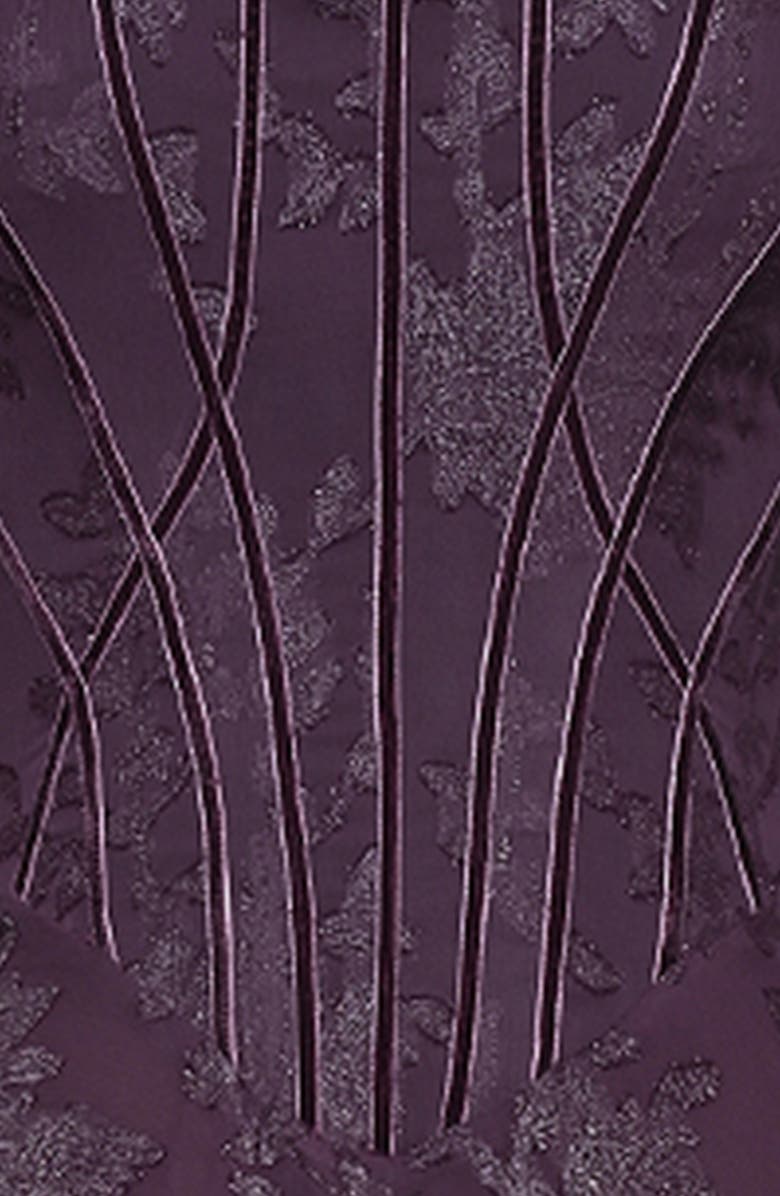 HOUSE OF CB Esme Fil Coupé Gown, Alternate, color, Winter Bloom