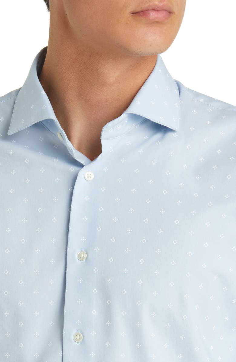 Nordstrom Trim Fit Non-Iron Stretch Dress Shirt, Alternate, color, 