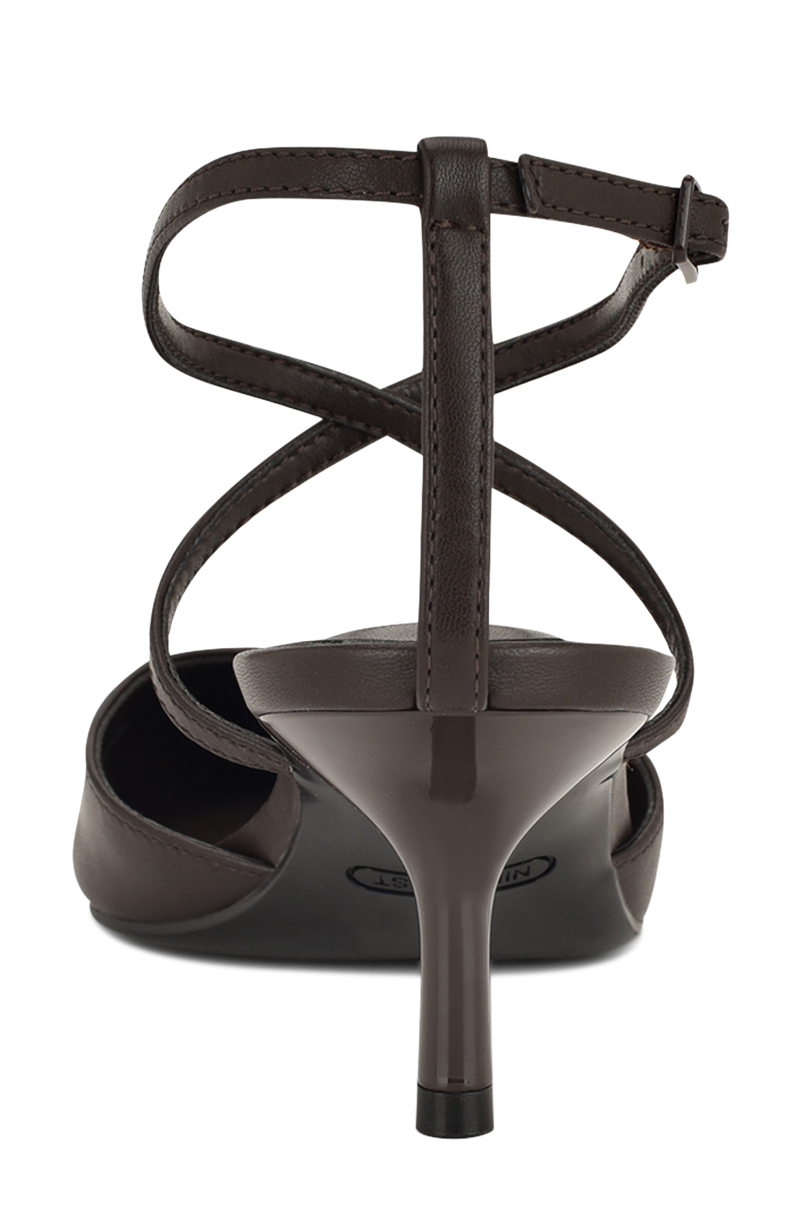 Idorna Ankle Strap Pump, Alternate, color, DARK BROWN