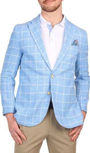 Textured Yarn Dyed Windowpane Sport Coat