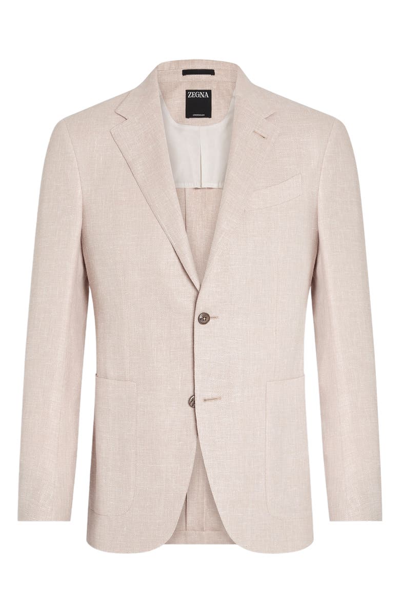 ZEGNA Fairway Crossover Linen Blend Sport Coat, Alternate, color, Petra