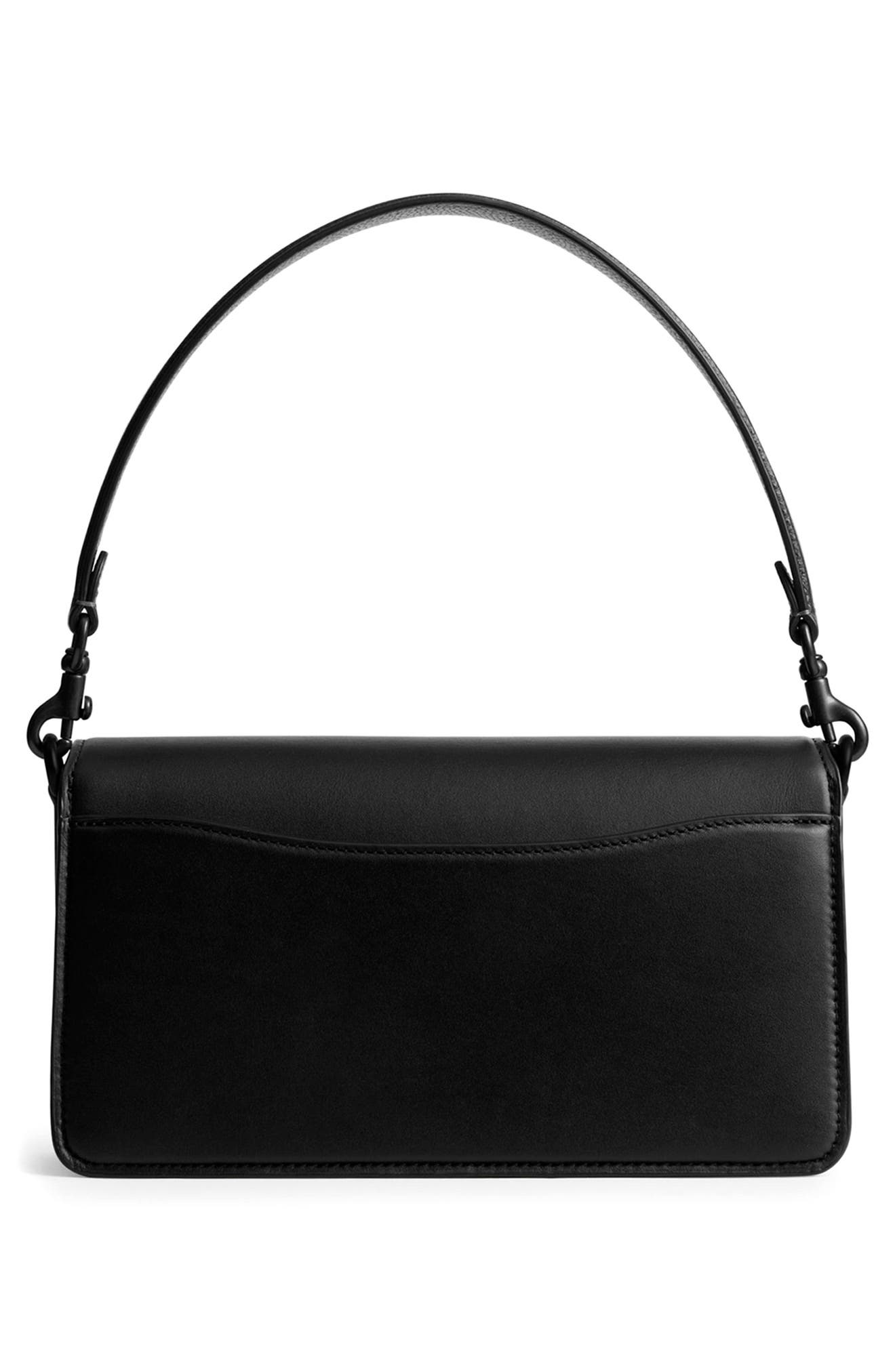 COACH Tabby 26 Black Collection Leather Shoulder Bag, Alternate, color, 