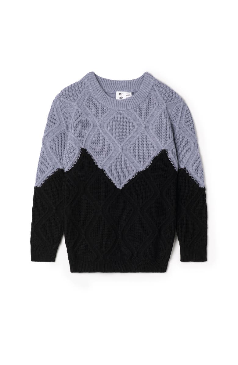 Mr. Mr. Diamond Knit Long Sleeve Sweater, Main, color, Grey/Blue