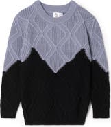 Mr. Mr. Diamond Knit Long Sleeve Sweater
