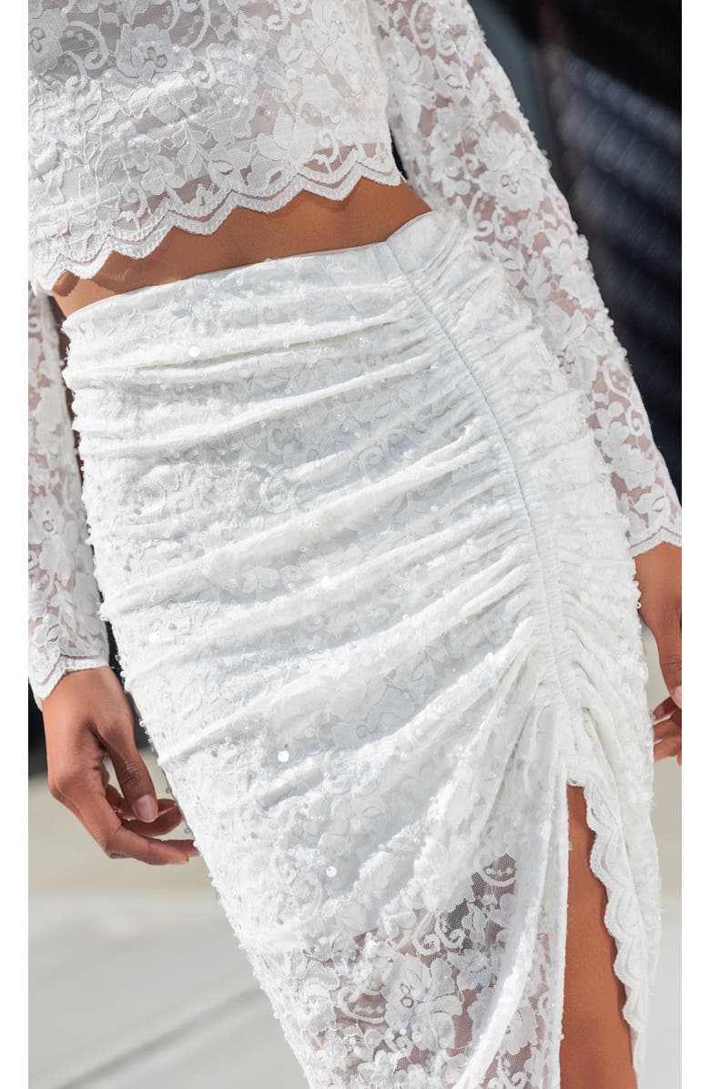 Generation Love Nellia Sequin Lace Skirt, Alternate, color, White