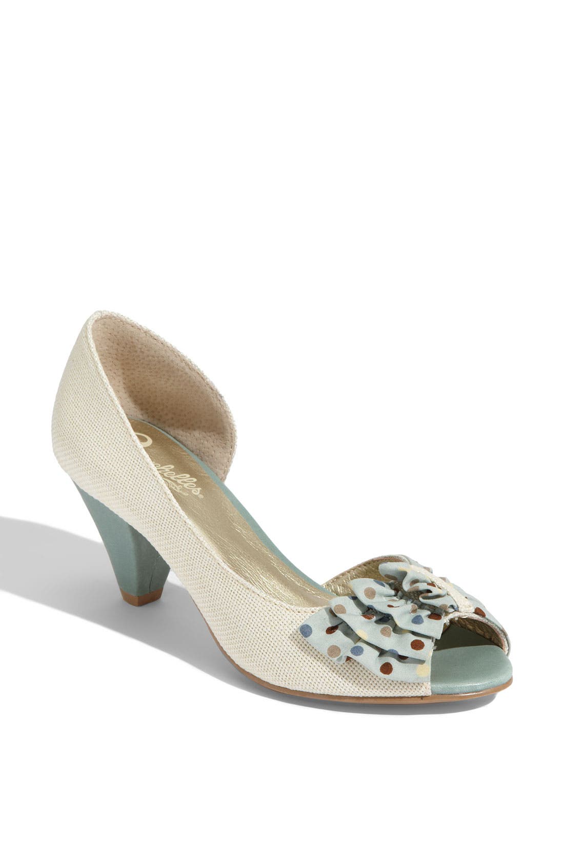 'Amethyst' Peep Toe Pump, Main, color, OFF WHITE