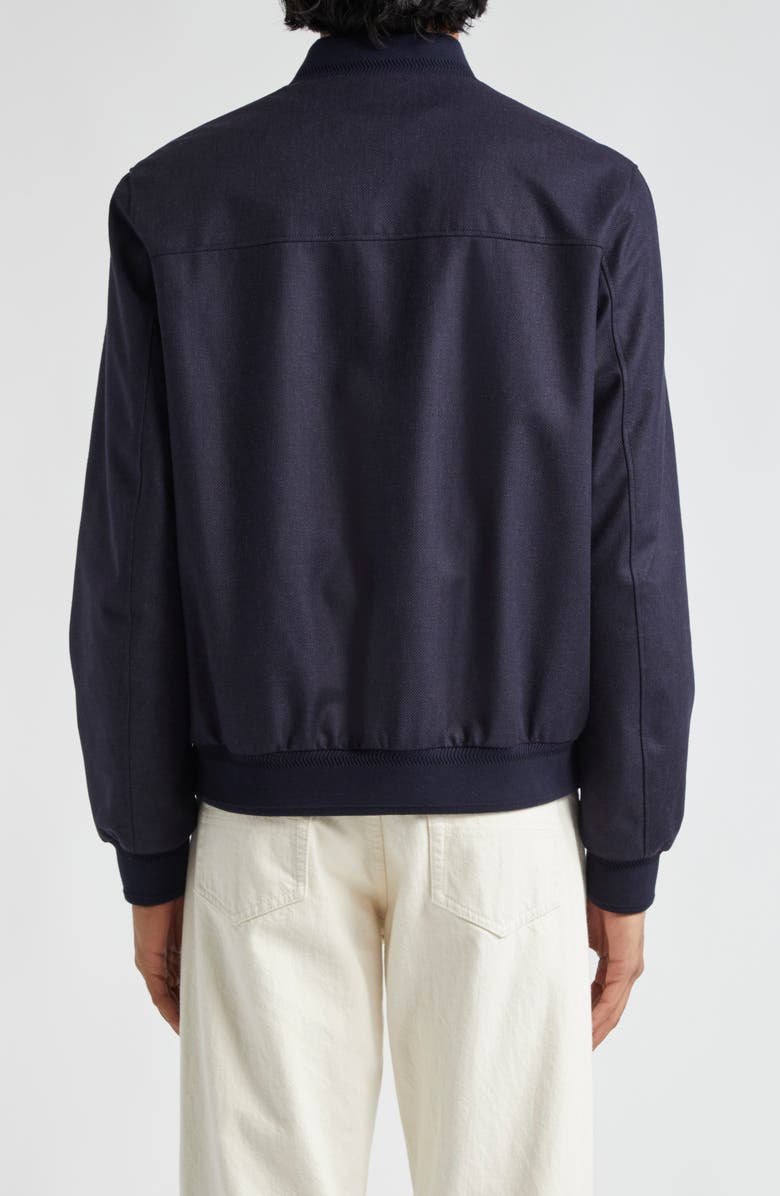 Agnona Silk Tweed Reversible Bomber Jacket, Alternate, color,